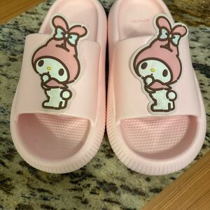 My Melody Pink Slides Sandals‎ Size 35-36, Miniso-Sanrio, Kawaii Fandom